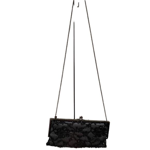 New Monya New With Tags Black Beaded Crossbody - Picture 1 of 4